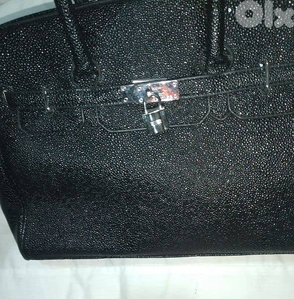 bag copy hermes birkin 35 shiny black 3