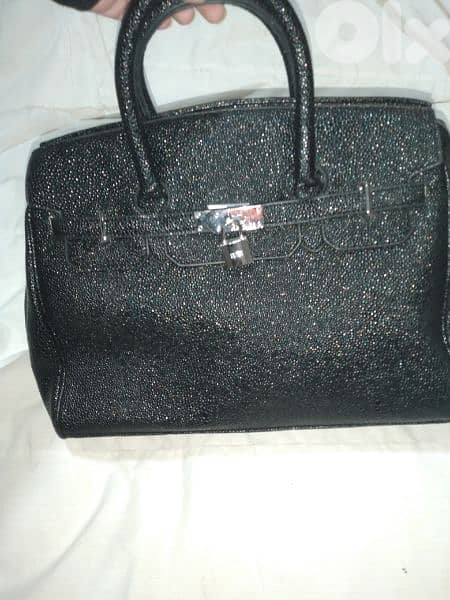 bag copy hermes birkin 35 shiny black 4