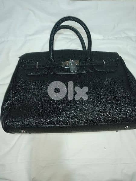 bag copy hermes birkin 35 shiny black 6