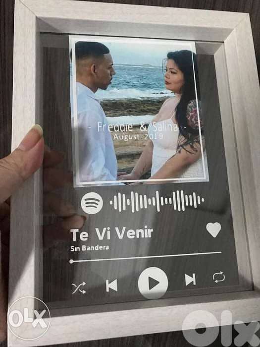 double glass music plaque frame 1