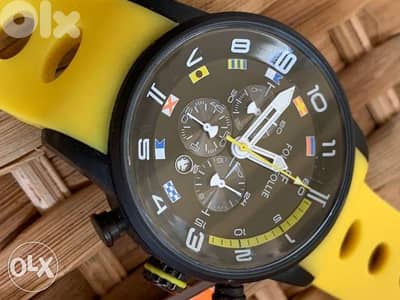 FOLLI FOLLIE WF1Y042ZDY unisex 44m yellow silicone band watch