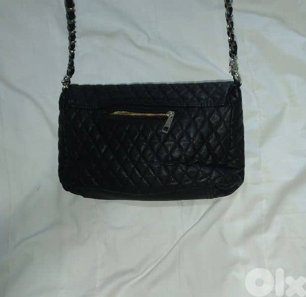 handbag real leather copy CC black 6
