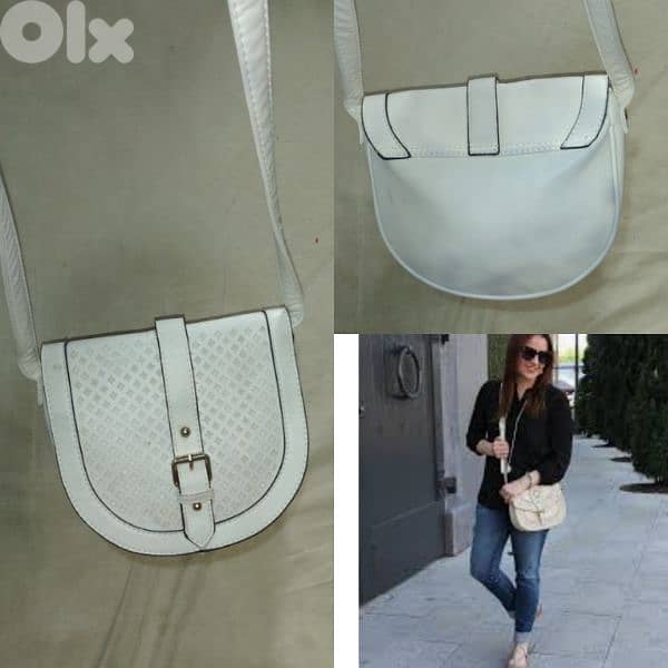 bag white cross real leather  1=7$ or 3=15$ 0