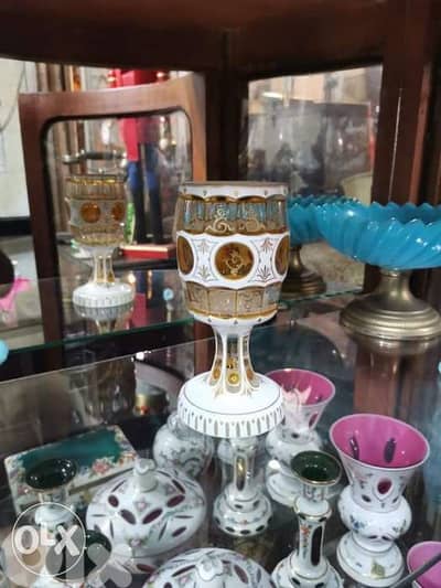 كأس من الكريستال التشيكي الاصلي من الكريستال اليدوي مميَّز جداً