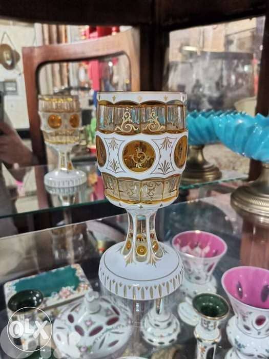 كأس من الكريستال التشيكي الاصلي من الكريستال اليدوي مميَّز جداً 1