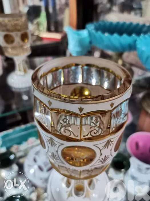 كأس من الكريستال التشيكي الاصلي من الكريستال اليدوي مميَّز جداً 2