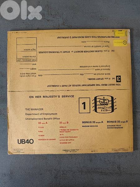 UB40 signing off vinyl 1