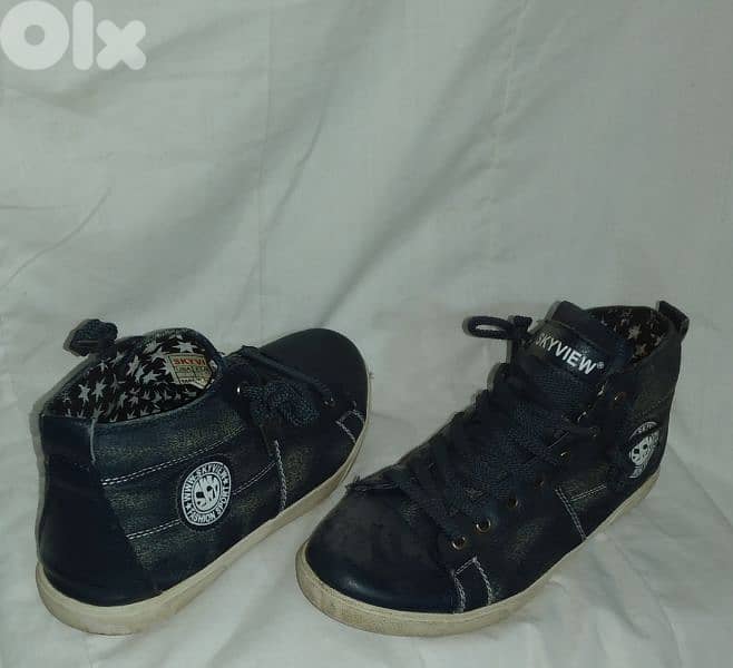 shoes denim blue black size 40 used once 1