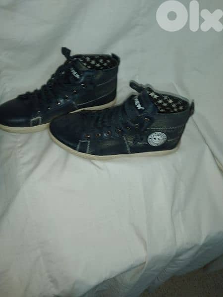 shoes denim blue black size 40 used once 4