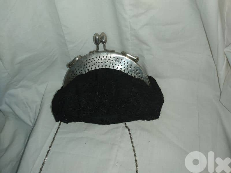 handbag vintage laces silver glasp 5