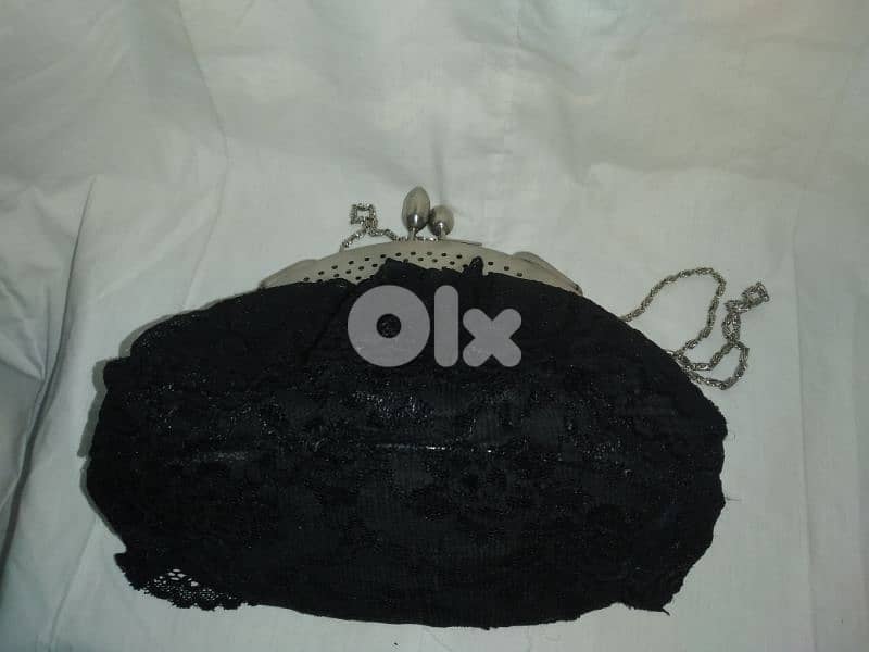 handbag vintage laces silver glasp 6