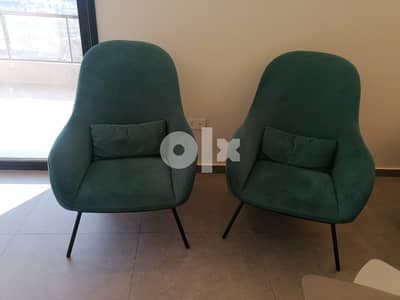 Arm chair Sofa with black metal legs