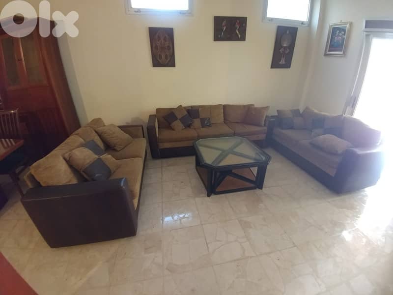 ballouneh fully furnished apartment Ground floor + 80m terrace  #4686 0