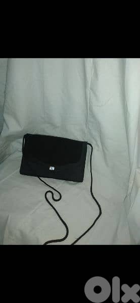 handbag black satin rushed shoulder bag vintage 2