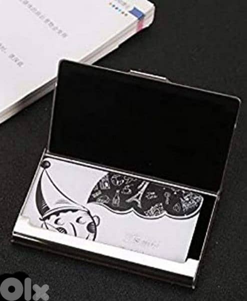 bussiness card holder black slim 1