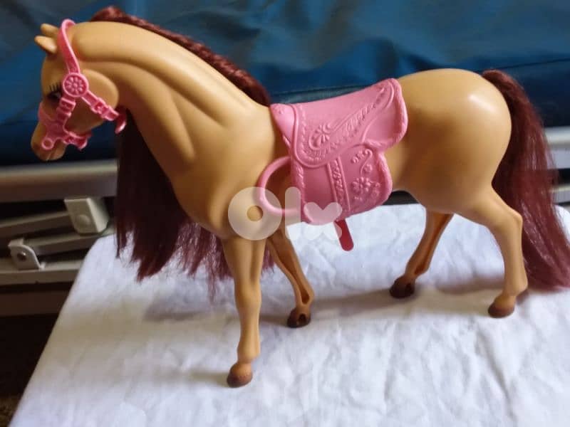 BARBIE HORSE Original plastic great Mattel toy red hair+Horse 2pcs=20$ 1