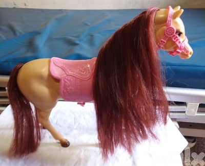 BARBIE HORSE Original plastic great Mattel toy red hair+Horse 2pcs=20$
