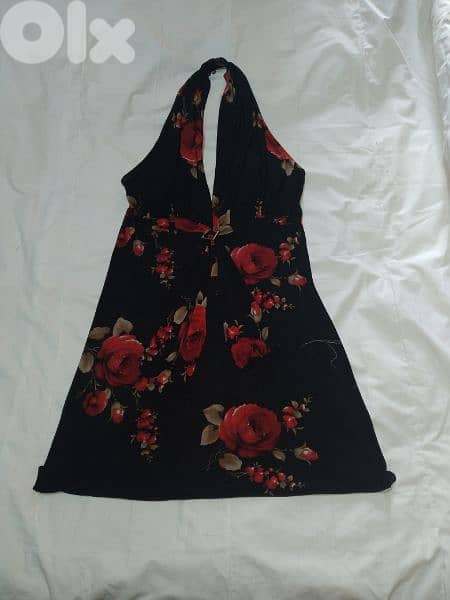 dress m to xxl black with red roses prints turkey 1