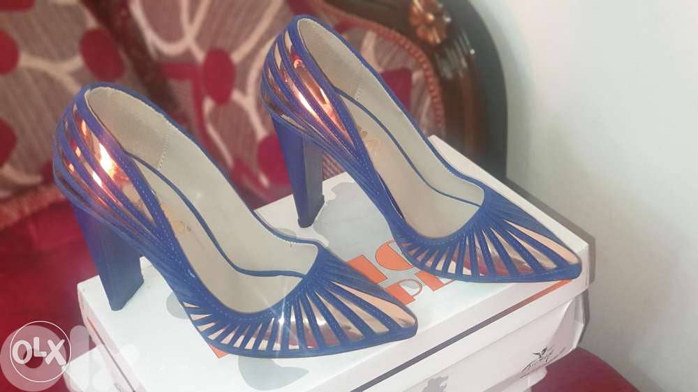 Blue high heels 38 0