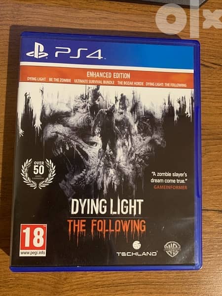 PS4 cd Dying Light The following 0