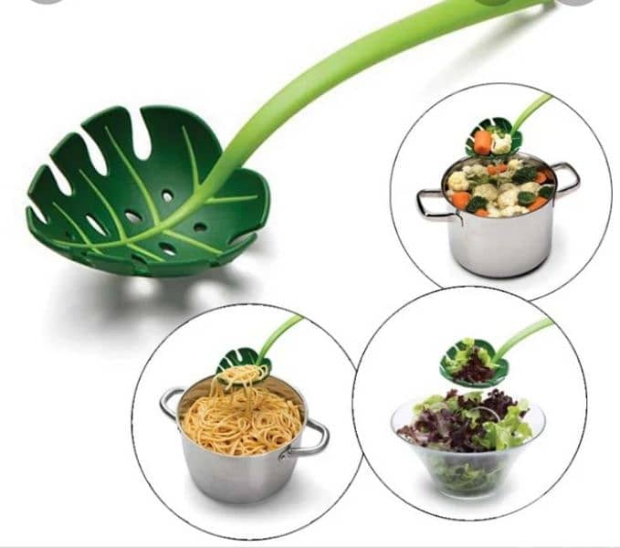 creative jungle leaf shape cooking spoon 3$ 2