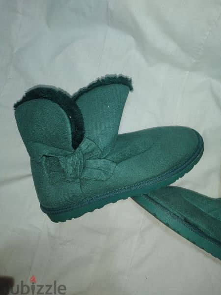 shoes green emerald ankle boots 38.39. 40 fur 3