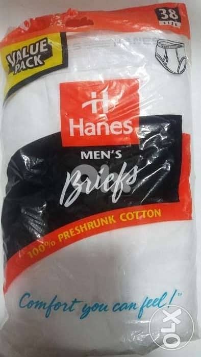 (Package of 6 briefs underwear HANES made in USA size 38 (cash $ only 0