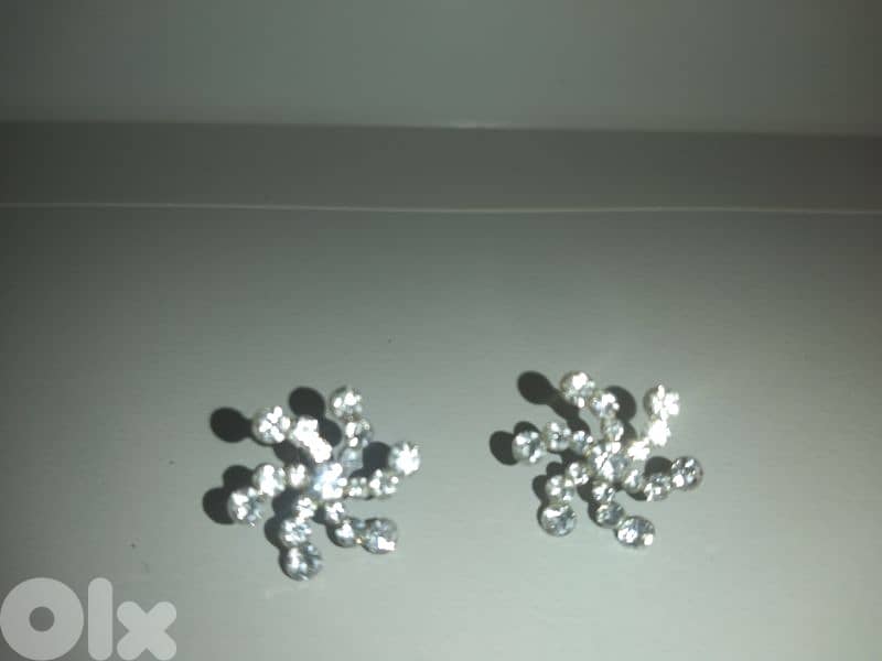 earrings snowflakes strass stainless steel  1=5$ or 3=13$ 1