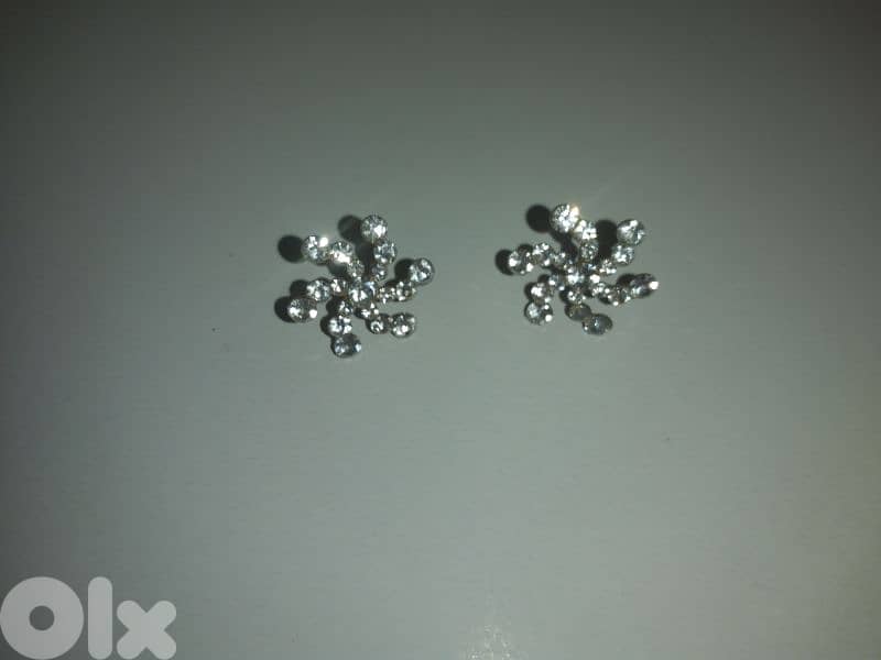 earrings snowflakes strass stainless steel  1=5$ or 3=13$ 2