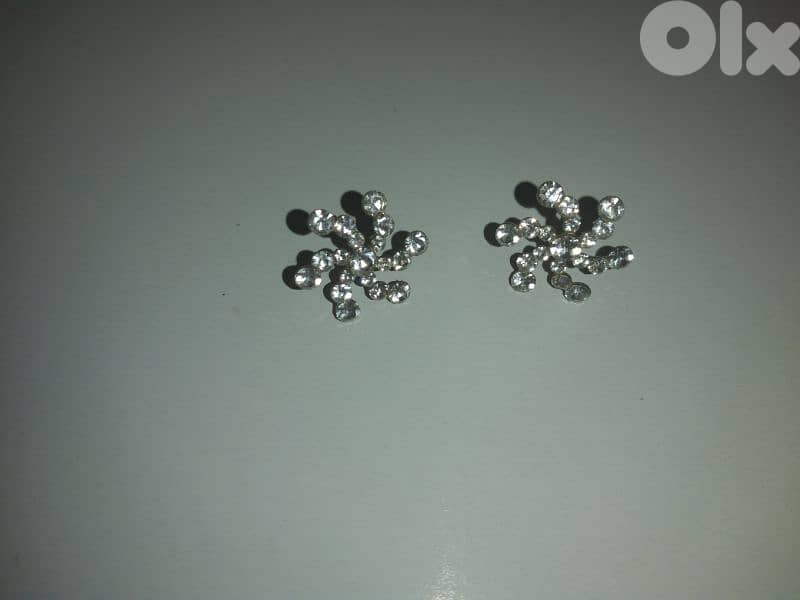 earrings snowflakes strass stainless steel  1=5$ or 3=13$ 3