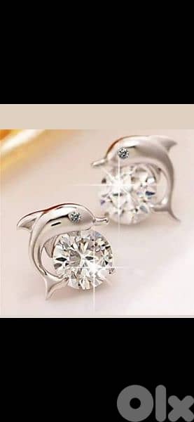 earrings Daulphin earrings with strass  1=5$ or 3=13$ 1