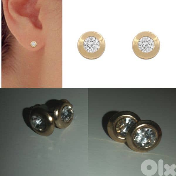 earrings round studs earrings 2 sizes  1=5$ or 3=13$ 5