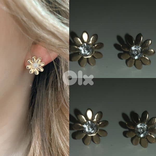 daisy studs earrings colour gold 1=5$ or 3= 13$ 0