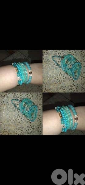 bracekets blue jade set high quality 0