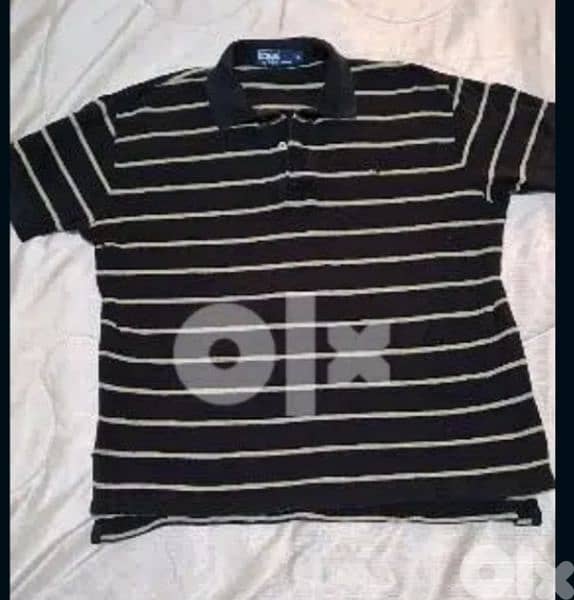 men t-shirt Polo ralph lauren original black striped beige m to xxL 2