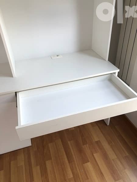bedroom wall unit with two desks 1