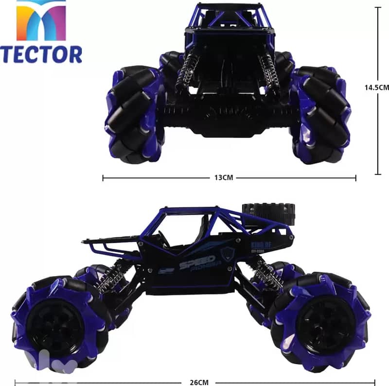 Tector Speed Pioneer 1:16 Off Road 2.4GHz Remote Control Car  (Blue) 4
