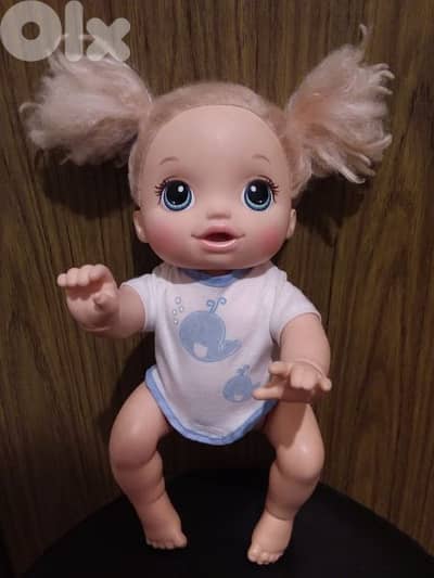 BABY ALIVE GO BYE CROWLING &TALKING mechanism works used good toy=24$