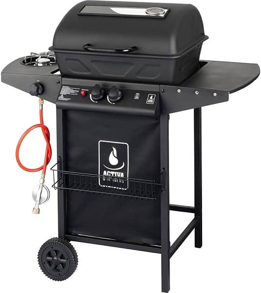GAS GRILL WITH LAVA STONES ,فحم حجري 1