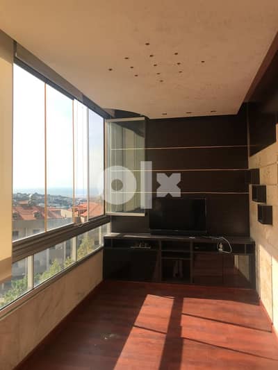 A furnished 135 m2 apartment 2 Bedrooms for rent in Mansourieh at 400$ 2