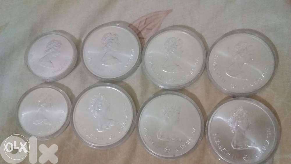 Set of Eight Silver Memorial Olympis year 1976 1