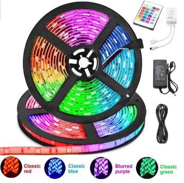 RGB strip led with remote 5meters 0
