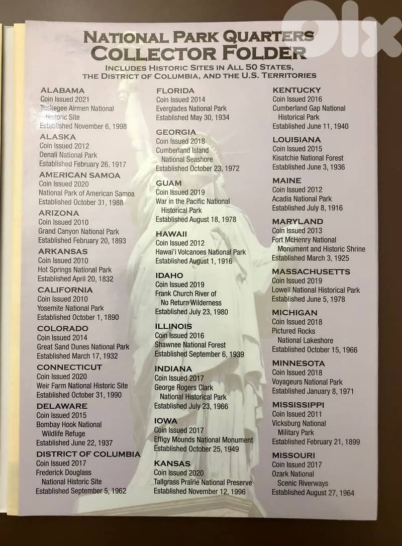 album for collecting quarter dollars 1