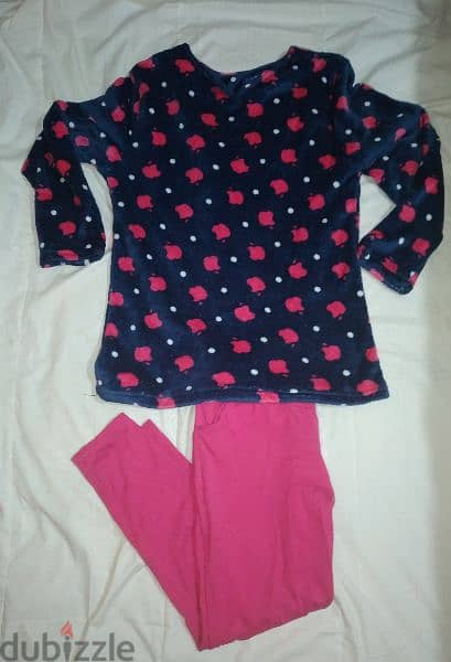pyjama fleece navy pants top robe M to xxL 2