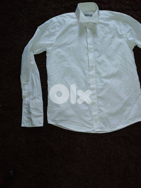 men white shirt double cuff wing collar m to xxL 4