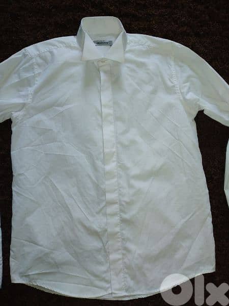 men white shirt double cuff wing collar m to xxL 6
