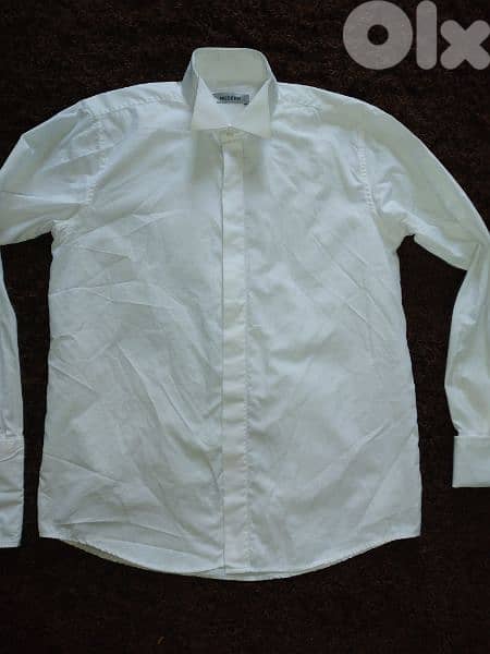 men white shirt double cuff wing collar m to xxL 7
