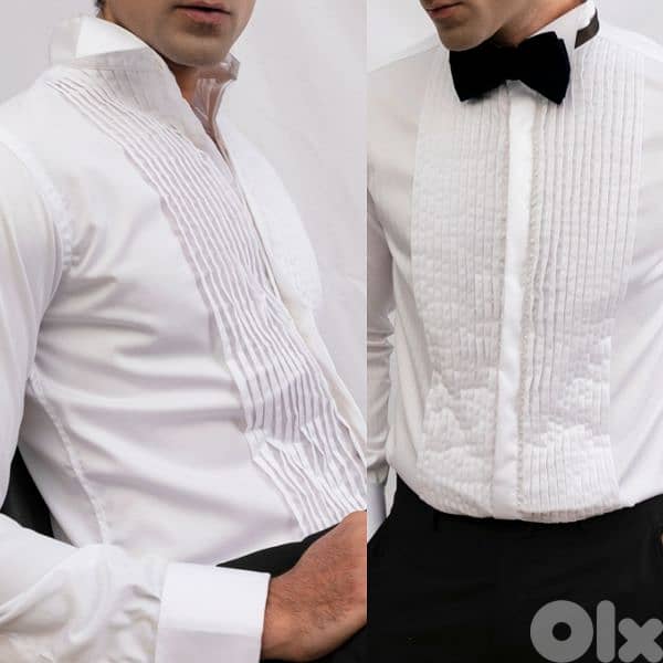 shirt Michelson London M to xxL pleated swing collar double cuff 0