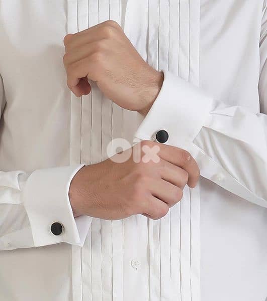 shirt Michelson London M to xxL pleated swing collar double cuff 1