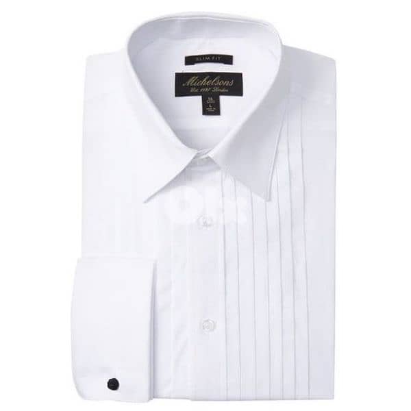shirt Michelson London M to xxL pleated swing collar double cuff 5